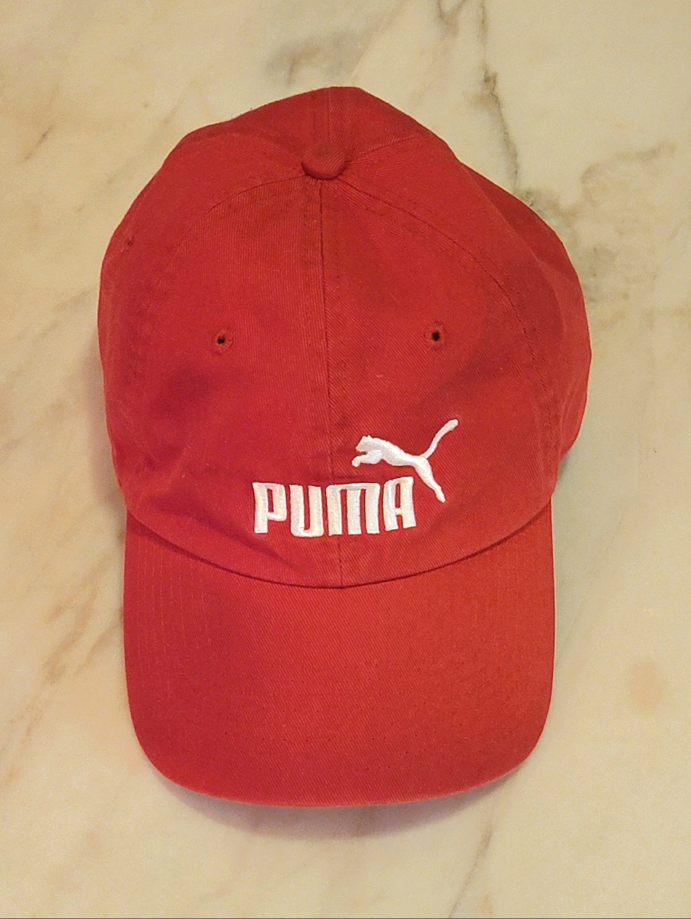 🧢 PUMA Vintage Y2K Cap | Red | Embroidered Logo | Metal Buckle
